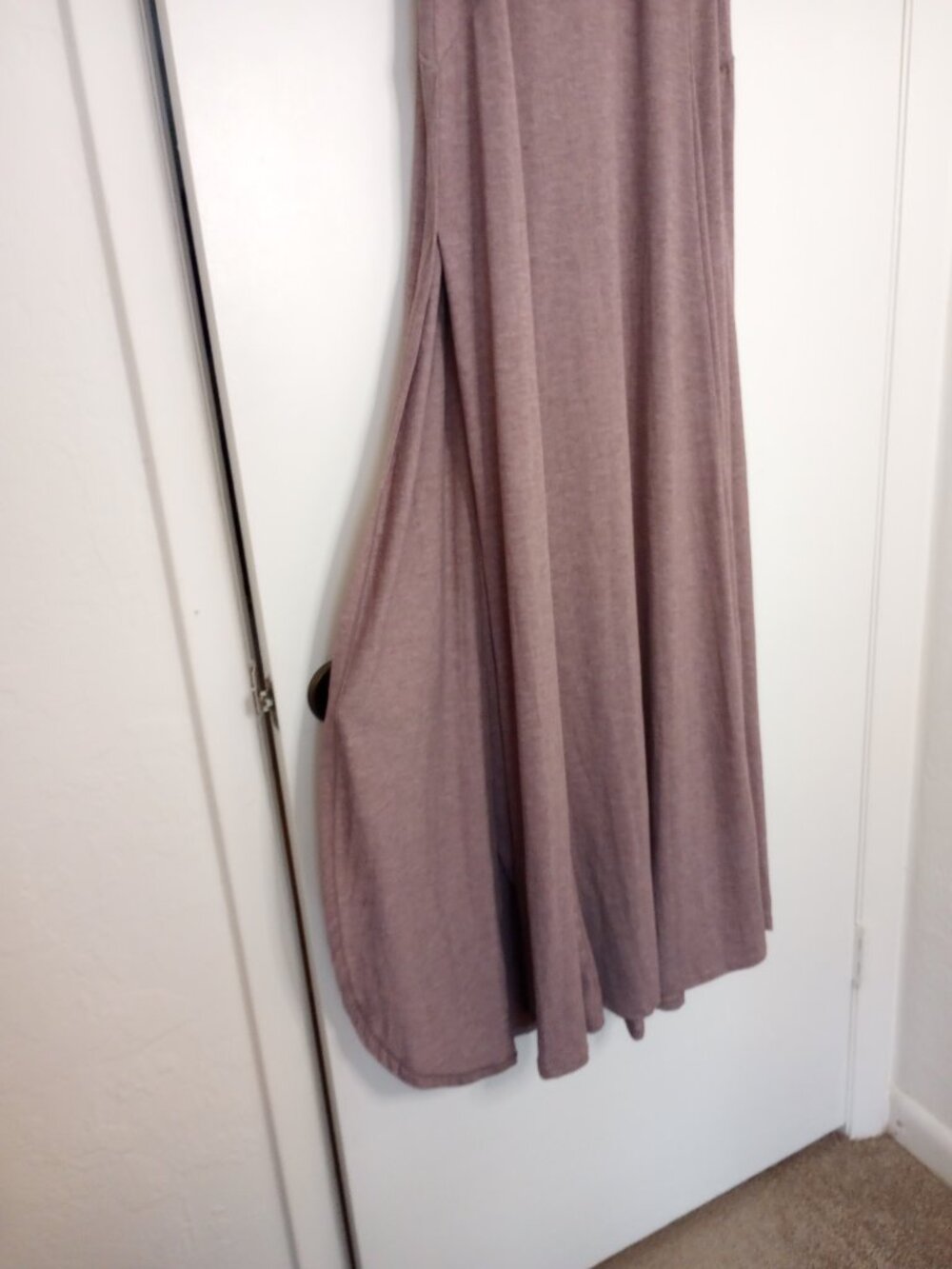 Halara U Neck Flowy Maxi Casual Tank Dress in Tea Brown NWOT - Picture 5 of 7